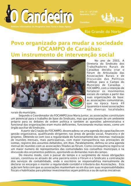 FOCAMPO de Cara?bas: Um instrumento de interven??o social