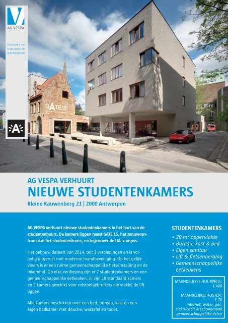 Verhuurbrochure studentenkamers 21