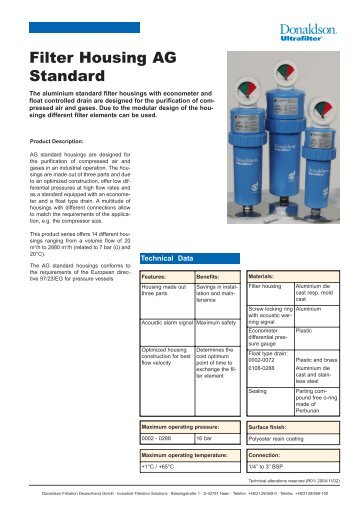 Filter Housing AG Standard