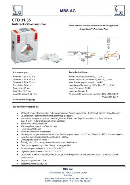 MBS AG CTB 31.35