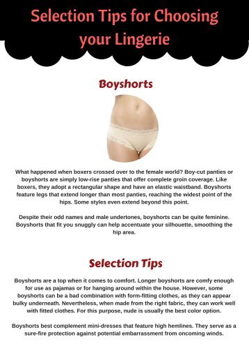 Tips for Choosing your choice of Lingerie