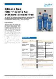 Silicone free Filter Housing AG Standard silicone free