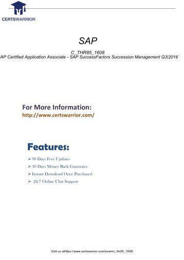 C_THR85_1608 Passing Guarantee 