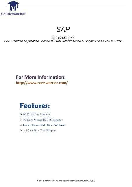 C_TPLM30_67 Passing Guarantee 