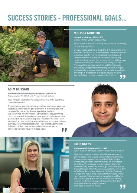 Shipley College Part-time Prospectus 2017-18