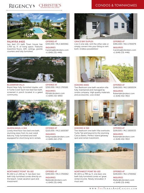 Turks & Caicos Islands Real Estate Summer/Fall 2017