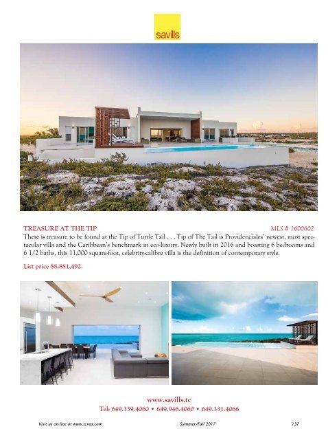 Turks & Caicos Islands Real Estate Summer/Fall 2017