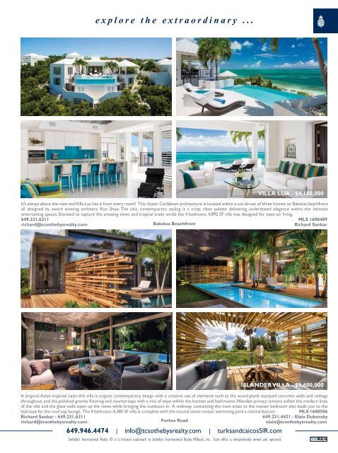 Turks & Caicos Islands Real Estate Summer/Fall 2017