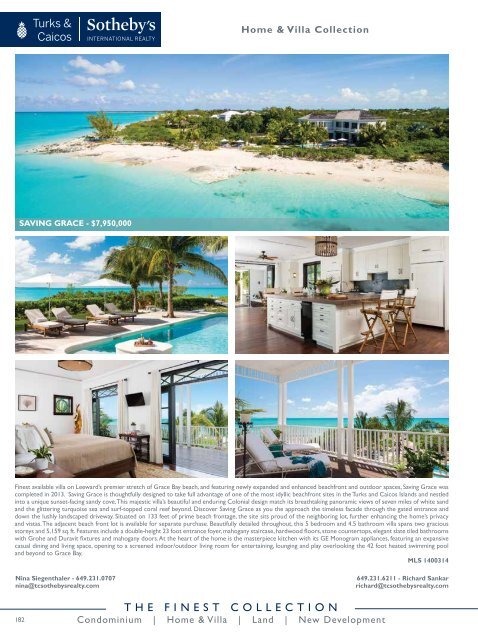 Turks & Caicos Islands Real Estate Summer/Fall 2017