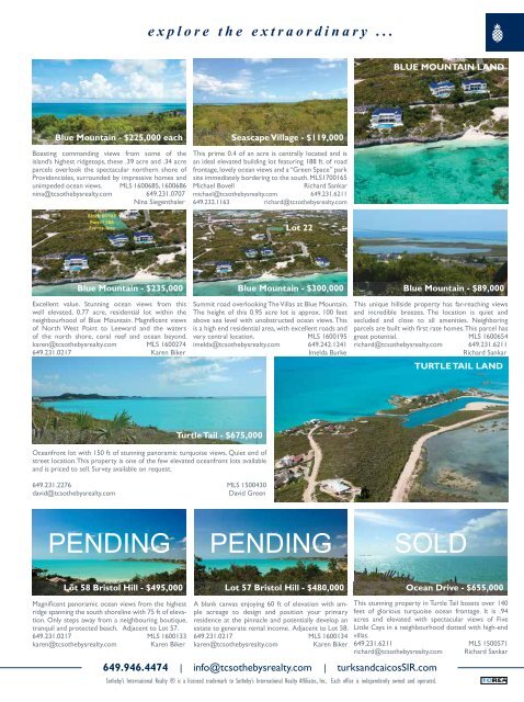 Turks & Caicos Islands Real Estate Summer/Fall 2017