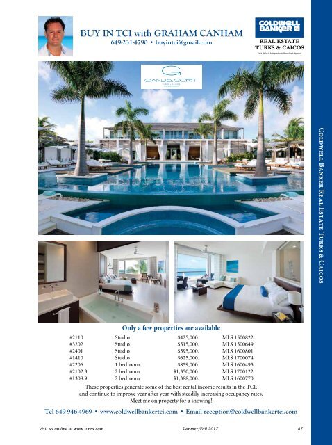 Turks & Caicos Islands Real Estate Summer/Fall 2017