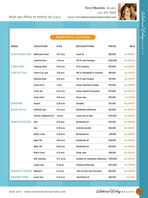 Turks & Caicos Islands Real Estate Summer/Fall 2017