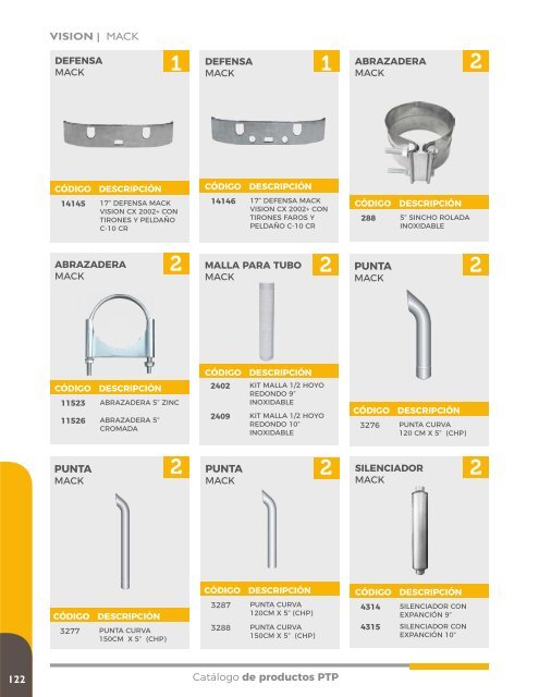 Cátalogo de productos de colisión 2017