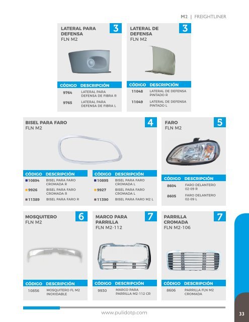 Cátalogo de productos de colisión 2017