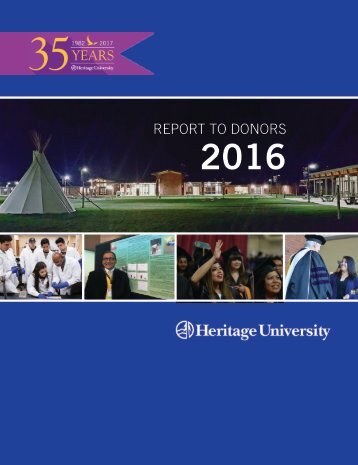 Report to Donors 2016