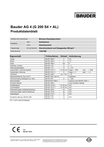 Bauder AG 4 (G 200 S4 + AL)