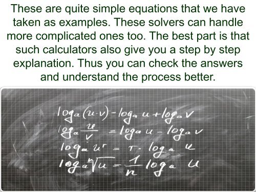 How Calculators can be used with the System of Equations