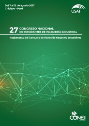 Bases del Concurso de Planes de Negocios Sostenibles - CONEII Chiclayo 2017