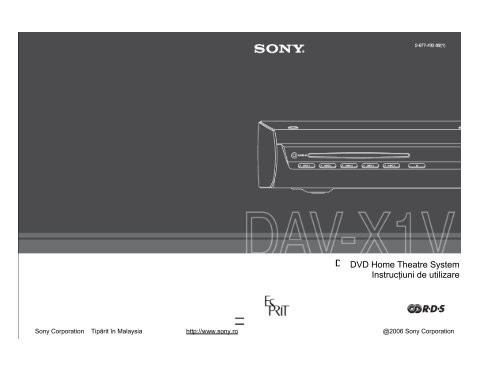 Sony DAV-X1V - DAV-X1V Istruzioni per l'uso Rumeno