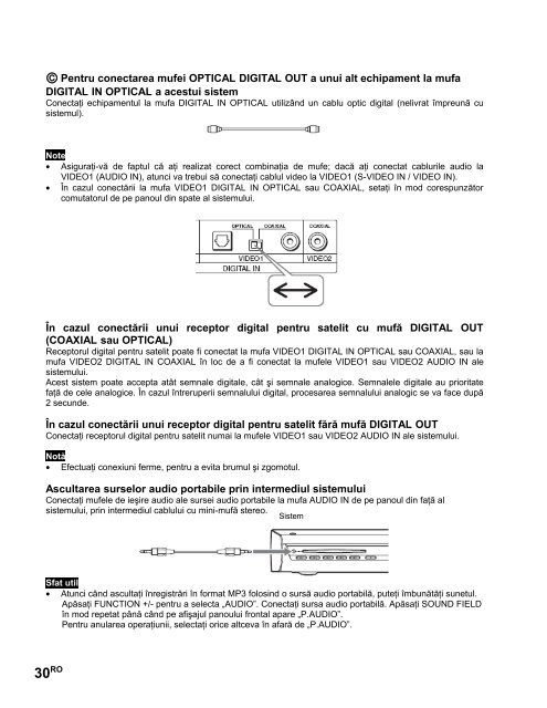 Sony DAV-X1V - DAV-X1V Istruzioni per l'uso Rumeno