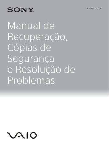 Sony SVS1312C5E - SVS1312C5E Guide de dÃ©pannage Portugais