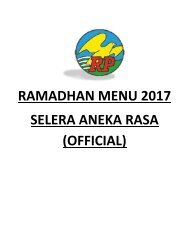 OFFICAL 2017 RAMADHAN BUFFET