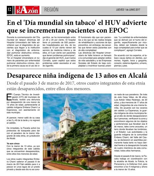 Diario La Razón jueves 1 de junio de 2017