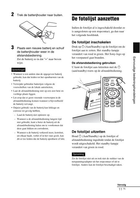 Sony DPF-D810 - DPF-D810 Consignes d&rsquo;utilisation N&eacute;erlandais