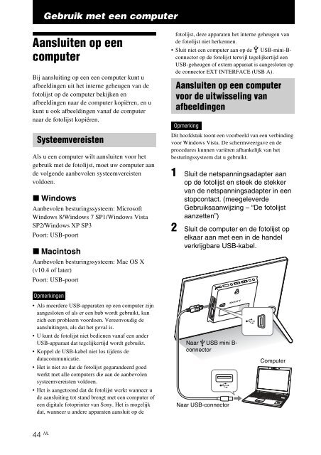 Sony DPF-D810 - DPF-D810 Consignes d&rsquo;utilisation N&eacute;erlandais