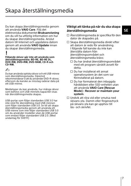 Sony SVE14A3V2R - SVE14A3V2R Guide de d&eacute;pannage Finlandais