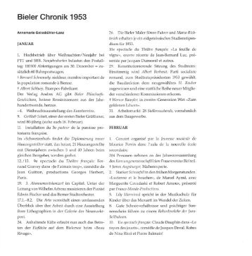 Bieler Chronik 1953