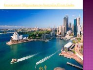 investment migration to Australia from India