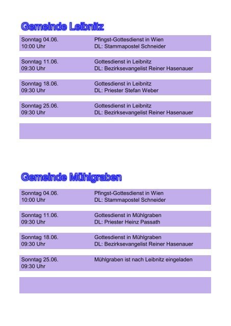 Gemeindeinfo Juni 2017