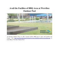 Avail the Facilites of BBQ Area at Werribee Outdoor Pool