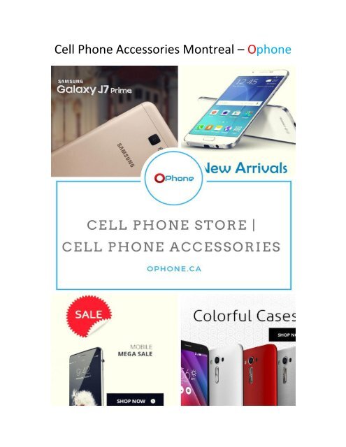 Cell Phone Accessories Montreal