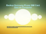 Backup Samsung Phone SIM Card Data on Computer