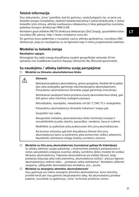 Sony SVT1312V1E - SVT1312V1E Documents de garantie Estonien