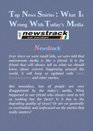 Top News Stories - What Is Wrong With Today’s Media 