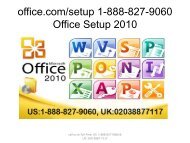 office.comsetup - 1-888-827-9060 - Office Setup 2010