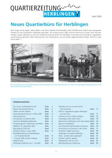 für mehr wohnqualität - Quartierverein Herblingen