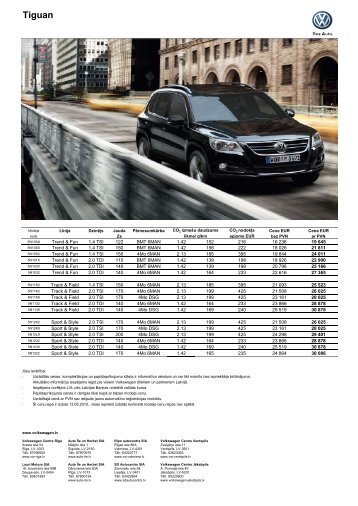 Tiguan LV 01.05.2010.xls - pdfMachine from ... - Volkswagen