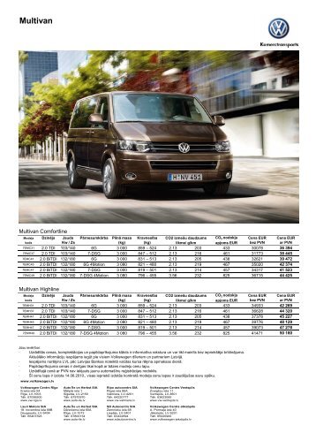Cenu lapa Multivan 2010 06 14 - Volkswagen