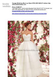 Voyage Bridal by Mori Lee Style 6796 USD $402.07 dollars http www bodavestido com