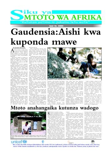 Gaudensia:Aishi kwa kuponda mawe - Tanzania Development ...