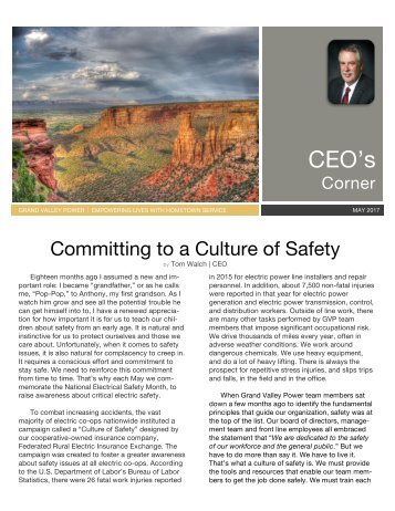 May 2017_CEO Newsletter