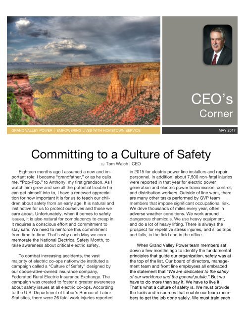 May 2017_CEO Newsletter