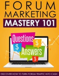 Forum Marketing Mastery 101 - Ebook