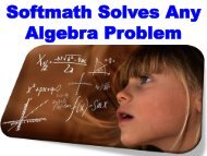 Softmath Solves Any Algebra Problem