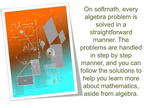 Softmath Solves Any Algebra Problem