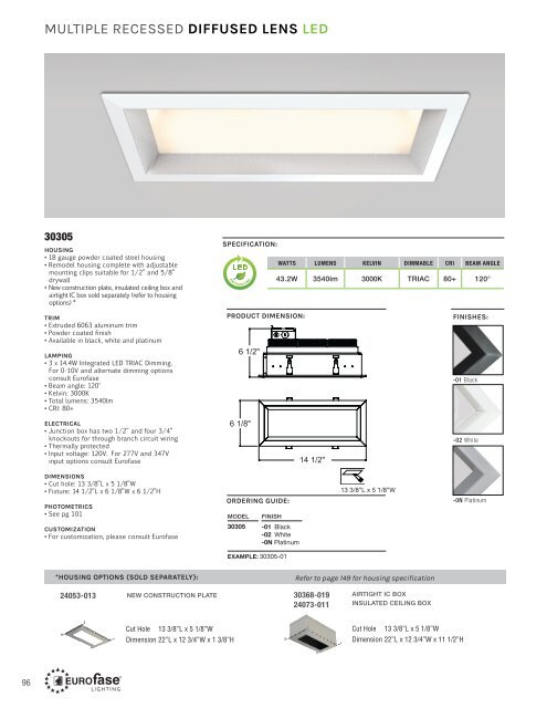 Eurofase lighting 2017 Multiple Recessed